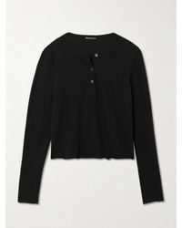 James Perse - Slub Cotton-Jersey Henley Top - Lyst