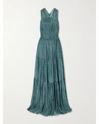 Ulla Johnson - Freesia Tiered Silk-Crepon Gown - Lyst