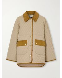 Barbour - Corduroy-Trimmed Logo-Embroidered Quilted Shell Jacket - Lyst