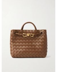 Bottega Veneta - Andiamo Small Intrecciato Leather Top-Handle Bag - Lyst