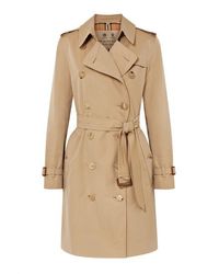 Burberry The Kensington Trenchcoat Aus Baumwoll-gabardine - Natur