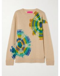 The Elder Statesman - Geode Racing Crew Tie-Dyed Cashmere Sweater - Lyst