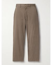 The Row - Zalenka Verkürzte Hose Mit Geradem Bein Aus Twill Aus Einer Baumwoll-Kaschmirmischung - Lyst