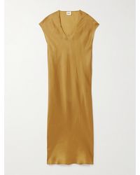 KHAITE - Darby Silk-Organza Midi Dress - Lyst