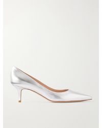 Gianvito Rossi - Gianvito 55 Metallic Leather Pumps - Lyst