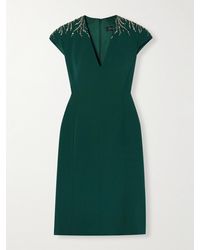 Jenny Packham - Midikleid Aus Cady Mit Verzierungen - Lyst