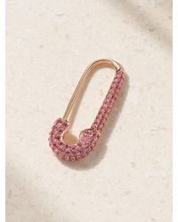 Anita Ko - Safety Pin 18-Karat Rose Sapphire Earring - Lyst