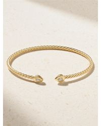 David Yurman - Petite Modern Renaissance Cablespira 18-Karat Diamond Cuff - Lyst