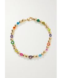 Joolz by Martha Calvo - Elton Gold-plated, Enamel And Crystal Necklace - Lyst