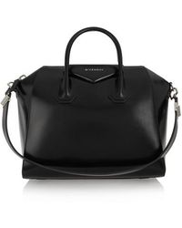 Givenchy Antigona Medium Leather Tote Bag  - Black