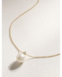 Mizuki - 14-Karat, Pearl And Diamond Necklace - Lyst