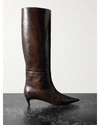 Jimmy Choo - Maxima 35 Kniehohe Stiefel Aus Leder Mit Schlangeneffekt - Lyst