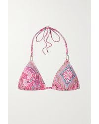 Melissa Odabash Cancun Paisley-print Triangle Bikini Top - Pink