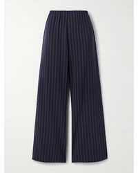 La Ligne - Colby Hose Mit Weitem Bein Aus Gestreiftem Crêpe - Lyst