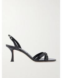 Jimmy Choo - Elsy 70 Leather Slingback Sandals - Lyst