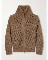 Brunello Cucinelli - Sequin-Embellished Mohair-Blend Zip-Up Cardigan - Lyst