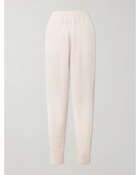 Allude - Wool And Cashmere-Blend Tapered Pants - Lyst