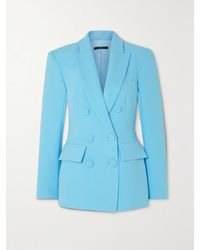 Alex Perry - Landon Double-Breasted Crepe Blazer - Lyst