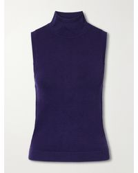 STAUD - Montclair Knitted Turtleneck Top - Lyst