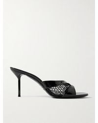 Paris Texas - Lidia Mules Aus Mesh Und Lackleder - Lyst