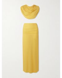 Maygel Coronel - Amalra Draped Stretch-Jersey Top And Skirt Set - Lyst