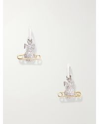 Vivienne Westwood - Hectorina And-Tone Crystal Earrings - Lyst