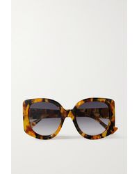 Gucci - Oversized-sonnenbrille Mit Eckigem Rahmen Aus Azetat In Hornoptik - Lyst