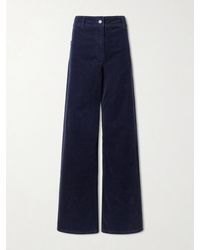 Nili Lotan - Megan Cotton-Blend Corduroy Wide-Leg Pants - Lyst