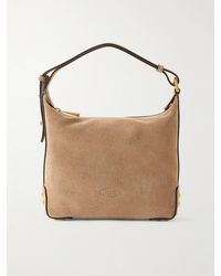 Tod's - Sacca Mini Suede Shoulder Bag - Lyst