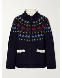 Sea - Preston Crochet-Trimmed Merino Wool-Blend Jacket - Lyst