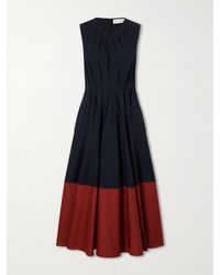 Proenza Schouler - Kailey Cotton-Blend Poplin Midi Dress - Lyst