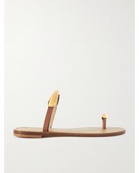 Amanu - Samburu Embellished Leather Sandals - Lyst