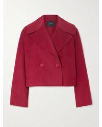 JOSEPH - Delano Cropped Wool And Cashmere-Blend Double-Breasted Jacket - Lyst