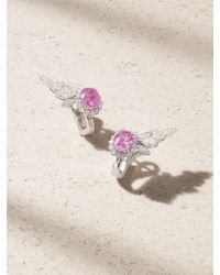 YEPREM - 18-Karat, Sapphire And Diamond Earrings - Lyst