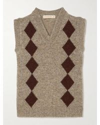 &Daughter - Argyle Wool Vest - Lyst