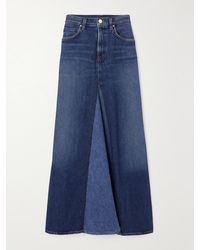 Goldsign - The Vogel Paneled Denim Maxi Skirt - Lyst