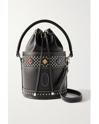 Saint Laurent - Bahia Studded Leather Bucket Bag - Lyst