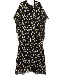 Marie France Van Damme Kaftan Aus Chiffon Aus Einer Seidenmischung Mit Fil Coupé - Mettallic