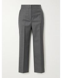 Loulou de Saison - Fira Cropped Pinstriped Wool Straight-Leg Pants - Lyst