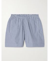 Suzie Kondi - Striped Cotton-Poplin Shorts - Lyst