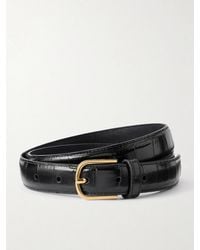 TOTEME - Croc-Effect Leather Belt - Lyst