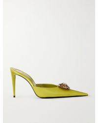 Saint Laurent - Cosmo 95 Embellished Satin Pumps - Lyst