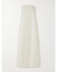 ‎Dima Ayad - Strapless Sequin-Embellished Woven Maxi Dress - Lyst