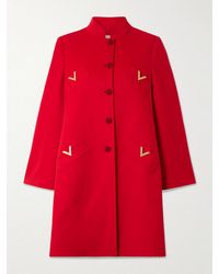 Valentino Garavani - Embellished Wool-Blend Coat - Lyst