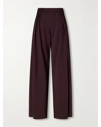 Dries Van Noten - Pleated Cotton-Jersey Wide-Leg Track Pants - Lyst