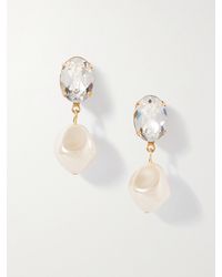 Jennifer Behr - Net Sustain Tunis-Tone Faux Pearl And Swarovski Crystal Earrings - Lyst