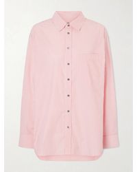 B Sides - Nolan Striped Cotton-Poplin Shirt - Lyst