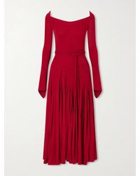 Tory Burch - Jersey Pleated Maxi Dress - Lyst