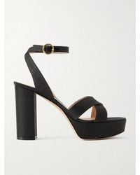 Gianvito Rossi - Sabrina Haiti 70 Raffia Platform Sandals - Lyst