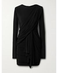 Isabel Marant - Georgia Ruched Draped Stretch-Jersey Mini Dress - Lyst